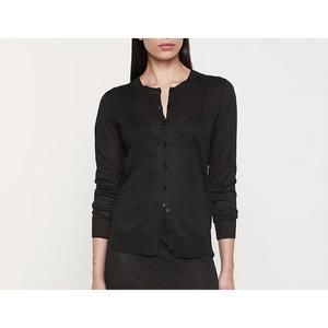 NEW ENZA COSTA lam√© cardigan in black